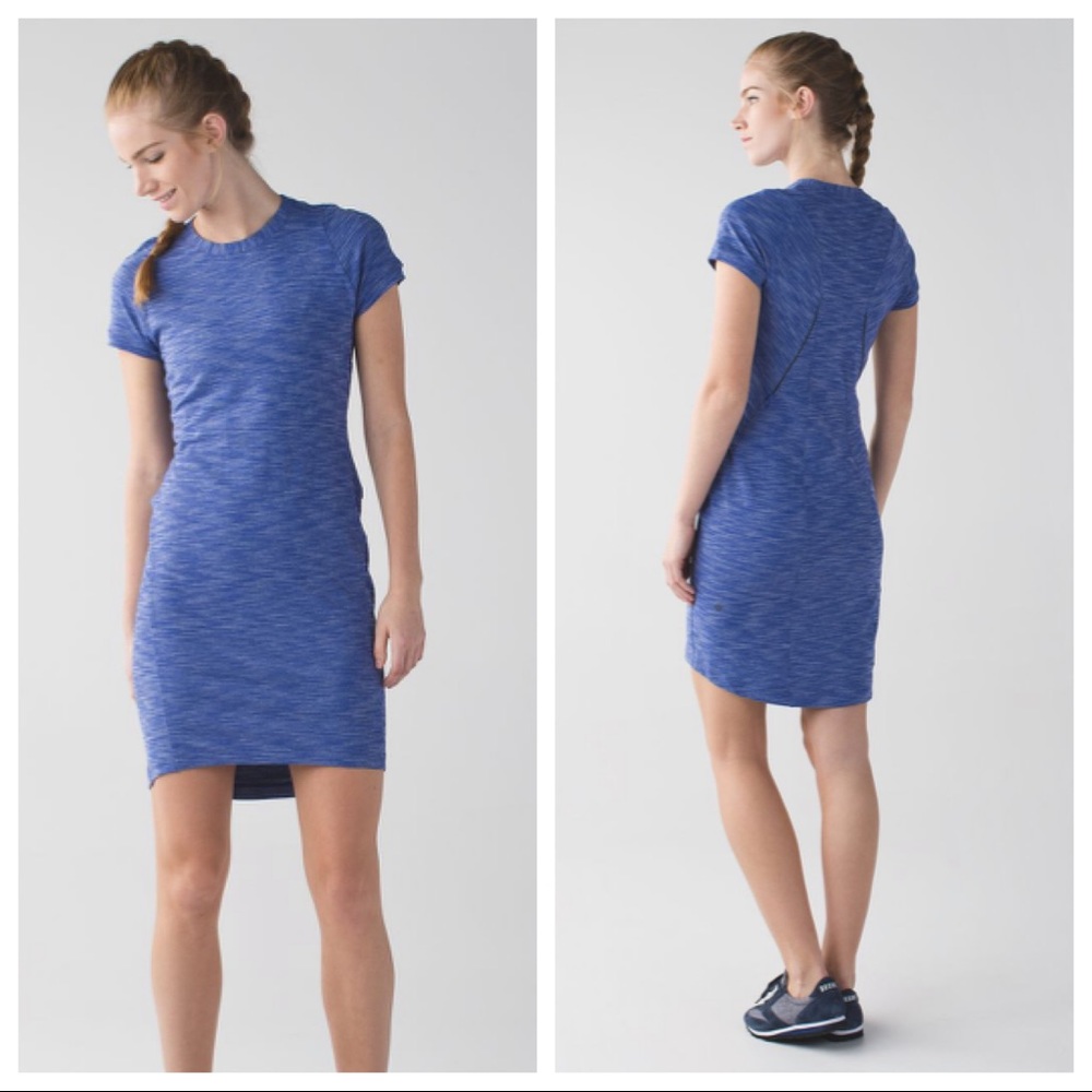 lululemon athletica Blue Space-Dye Active Tee Dress
